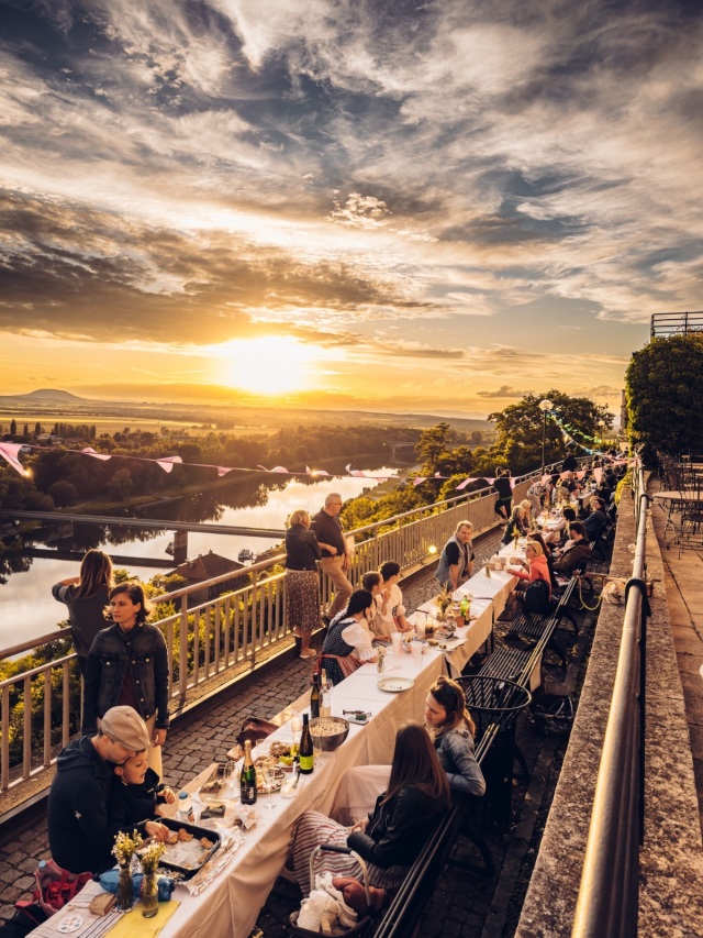 Main photography of project Tables above the Confluence/ Neighbors' Dinner in Mělník